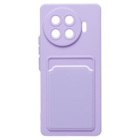 Чехол-накладка для Tecno Spark 20 Pro+ (светло-фиолетовый) - SC337 с картхолдером