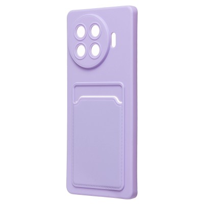 Чехол-накладка для Tecno Spark 20 Pro+ (светло-фиолетовый) - SC337 с картхолдером