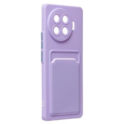 Чехол-накладка для Tecno Spark 20 Pro+ (светло-фиолетовый) - SC337 с картхолдером