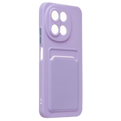 Чехол-накладка для Tecno Spark 30 5G (светло-фиолетовый) - SC337 с картхолдером