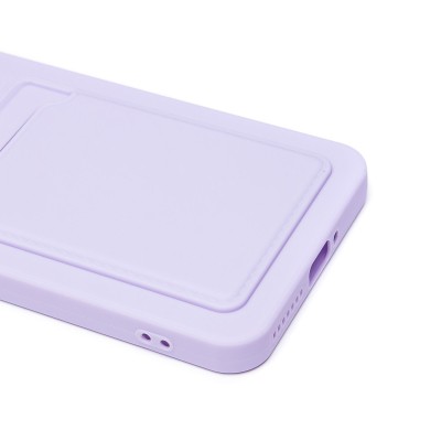 Чехол-накладка для Xiaomi 14 Pro (светло-фиолетовый) - SC337 с картхолдером