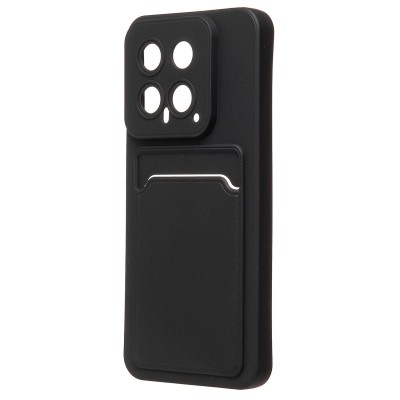 Чехол-накладка для Xiaomi 14 (черный) - SC337 с картхолдером Чехол-накладка для Xiaomi 14 (черный) - SC337 с картхолдером