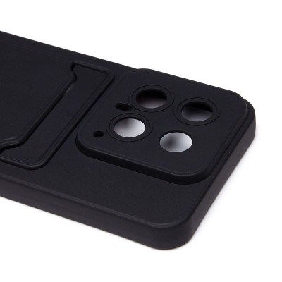 Чехол-накладка для Xiaomi 14 (черный) - SC337 с картхолдером Чехол-накладка для Xiaomi 14 (черный) - SC337 с картхолдером