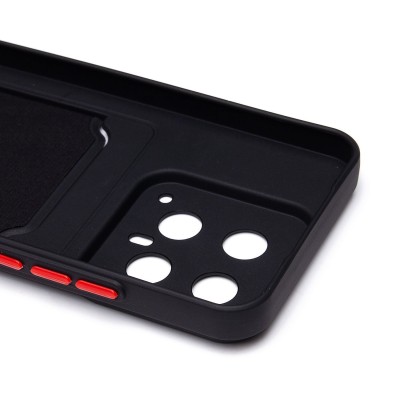 Чехол-накладка для Xiaomi 14 (черный) - SC337 с картхолдером Чехол-накладка для Xiaomi 14 (черный) - SC337 с картхолдером