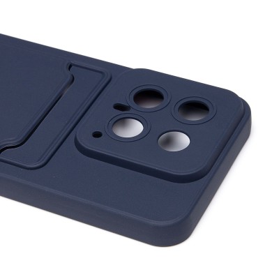 Чехол-накладка для Xiaomi 14 (темно-синий) - SC337 с картхолдером