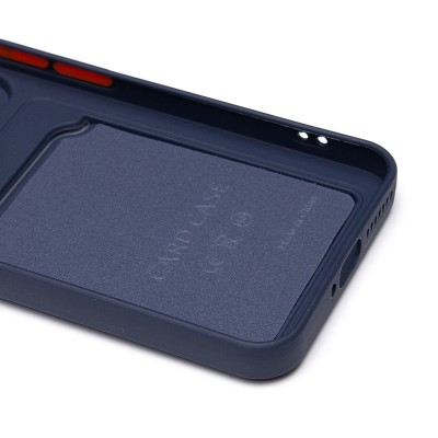 Чехол-накладка для Xiaomi 14 (темно-синий) - SC337 с картхолдером