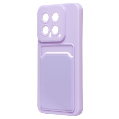 Чехол-накладка для Xiaomi 14 (светло-фиолетовый) - SC337 с картхолдером