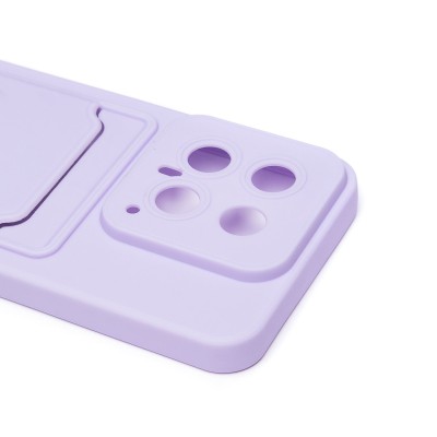 Чехол-накладка для Xiaomi 14 (светло-фиолетовый) - SC337 с картхолдером