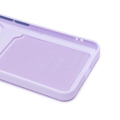 Чехол-накладка для Xiaomi 14 (светло-фиолетовый) - SC337 с картхолдером