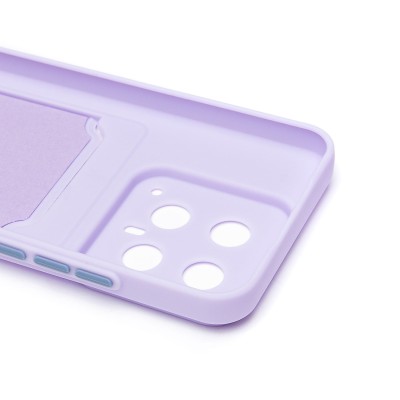 Чехол-накладка для Xiaomi 14 (светло-фиолетовый) - SC337 с картхолдером