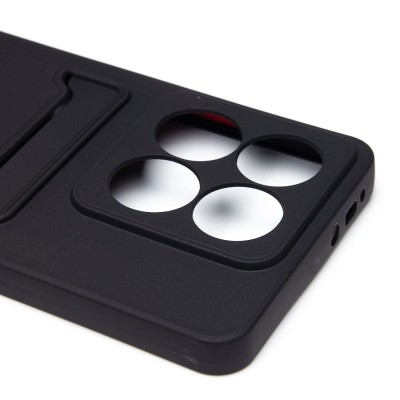 Чехол-накладка для Xiaomi 14T Pro (черный) - SC337 с картхолдером