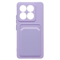 Чехол-накладка для Xiaomi 14T Pro (светло-фиолетовый) - SC337 с картхолдером
