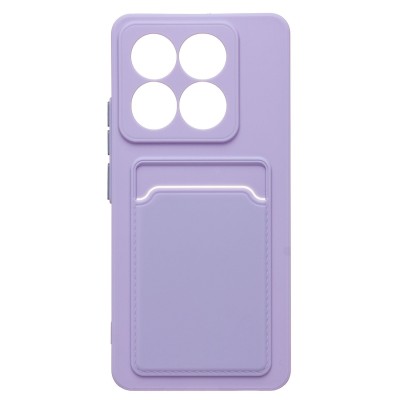 Чехол-накладка для Xiaomi 14T Pro (светло-фиолетовый) - SC337 с картхолдером