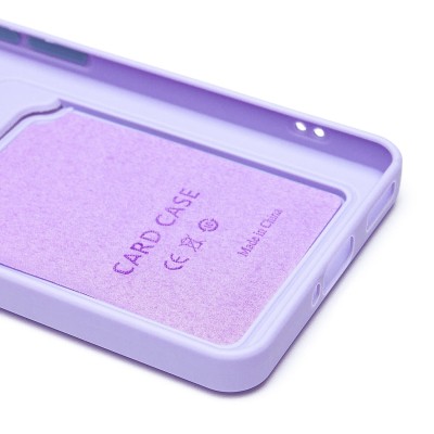 Чехол-накладка для Xiaomi 14T Pro (светло-фиолетовый) - SC337 с картхолдером