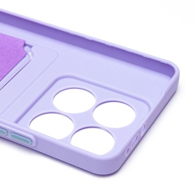 Чехол-накладка для Xiaomi 14T Pro (светло-фиолетовый) - SC337 с картхолдером