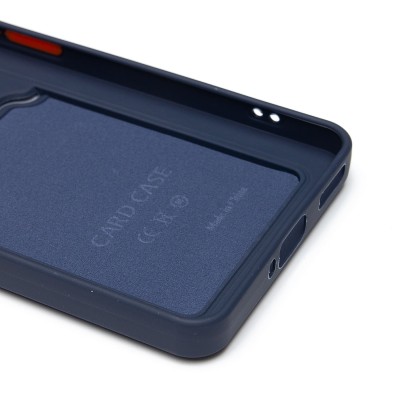 Чехол-накладка для Xiaomi 14T (темно-синий) - SC337 с картхолдером