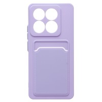 Чехол-накладка для Xiaomi 14T (светло-фиолетовый) - SC337 с картхолдером