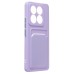 Чехол-накладка для Xiaomi 14T (светло-фиолетовый) - SC337 с картхолдером