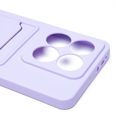 Чехол-накладка для Xiaomi 14T (светло-фиолетовый) - SC337 с картхолдером