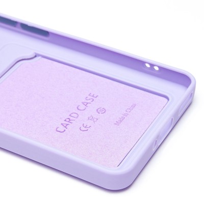 Чехол-накладка для Xiaomi 14T (светло-фиолетовый) - SC337 с картхолдером