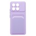 Чехол-накладка для Xiaomi Poco F6 Pro (светло-фиолетовый) - SC337 с картхолдером