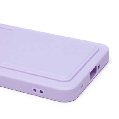 Чехол-накладка для Xiaomi Poco F6 Pro (светло-фиолетовый) - SC337 с картхолдером