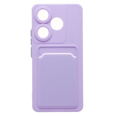 Чехол-накладка для Xiaomi Poco F6 (светло-фиолетовый) - SC337 с картхолдером