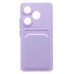 Чехол-накладка для Xiaomi Poco F6 (светло-фиолетовый) - SC337 с картхолдером