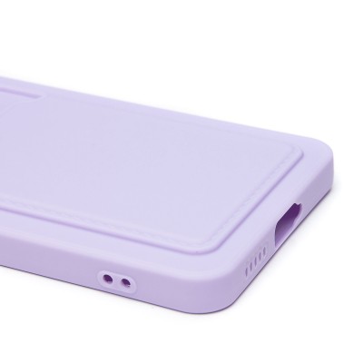 Чехол-накладка для Xiaomi Poco F6 (светло-фиолетовый) - SC337 с картхолдером