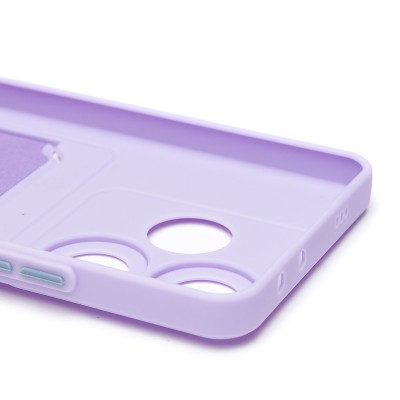 Чехол-накладка для Xiaomi Poco F6 (светло-фиолетовый) - SC337 с картхолдером