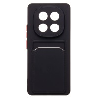 Чехол-накладка для Xiaomi Poco X7 (черный) - SC337 с картхолдером