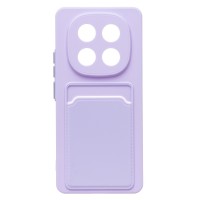 Чехол-накладка для Xiaomi Poco X7 (светло-фиолетовый) - SC337 с картхолдером