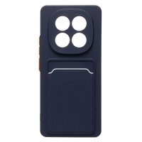 Чехол-накладка для Xiaomi Redmi Note 14 Pro 5G Global (темно-синий) - SC337 с картхолдером