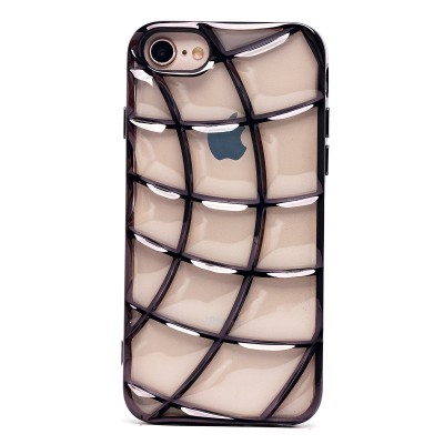 Чехол-накладка для Apple iPhone 8 (прозрачный/черный) - SC340 Чехол-накладка для Apple iPhone 8 (прозрачный/черный) - SC340