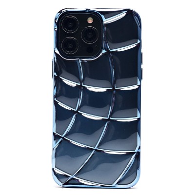Чехол-накладка для Apple iPhone 14 Pro Max (прозрачный/синий) - SC340