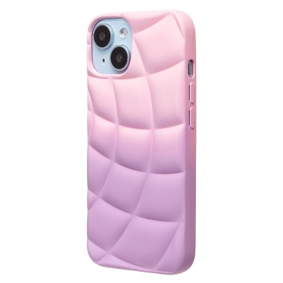 Чехол-накладка для Apple iPhone 15 (фиолетовый/белый) - SC340