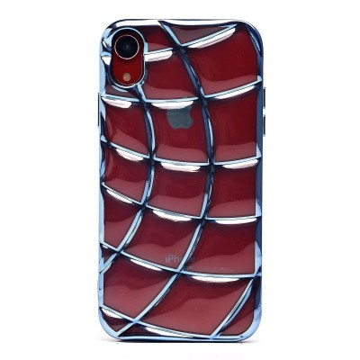 Чехол-накладка для Apple iPhone XR (прозрачный/синий) - SC340