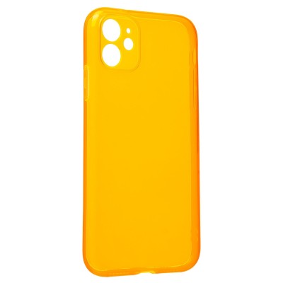 Чехол-накладка для Apple iPhone 11 (прозрачный/оранжевый) - SC344