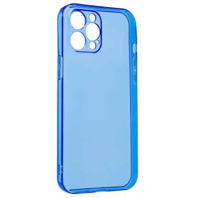 Чехол-накладка для Apple iPhone 12 Pro Max (прозрачный/синий) - SC344