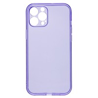 Чехол-накладка для Apple iPhone 12 Pro Max (прозрачный/фиолетовый) - SC344