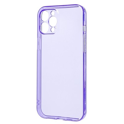 Чехол-накладка для Apple iPhone 12 Pro Max (прозрачный/фиолетовый) - SC344