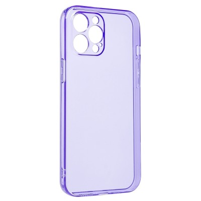 Чехол-накладка для Apple iPhone 12 Pro Max (прозрачный/фиолетовый) - SC344