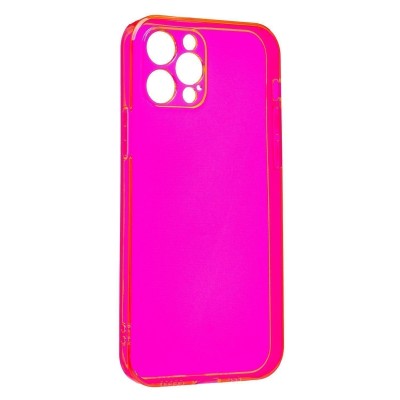 Чехол-накладка для Apple iPhone 12 Pro (прозрачный/розовый) - SC344