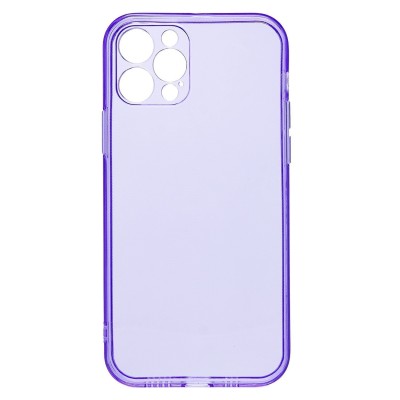 Чехол-накладка для Apple iPhone 12 Pro (прозрачный/фиолетовый) - SC344