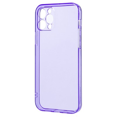 Чехол-накладка для Apple iPhone 12 Pro (прозрачный/фиолетовый) - SC344