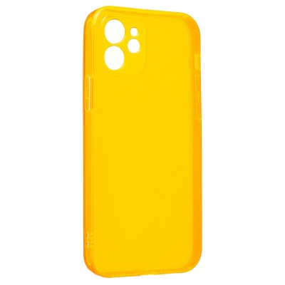 Чехол-накладка для Apple iPhone 12 (прозрачный/оранжевый) - SC344