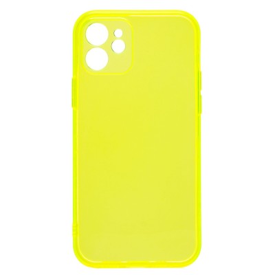 Чехол-накладка для Apple iPhone 12 (прозрачный/желтый) - SC344