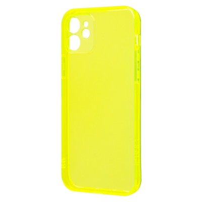 Чехол-накладка для Apple iPhone 12 (прозрачный/желтый) - SC344