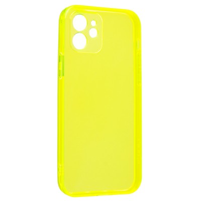 Чехол-накладка для Apple iPhone 12 (прозрачный/желтый) - SC344