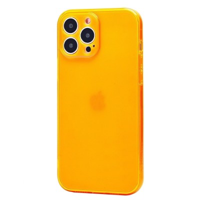 Чехол-накладка для Apple iPhone 13 Pro Max (прозрачный/оранжевый) - SC344